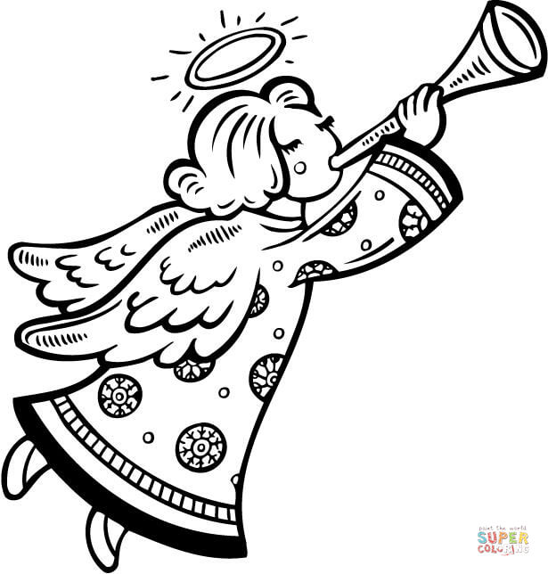 615x644 Marvellous Angel Coloring Page 84 With Additional Line Drawings