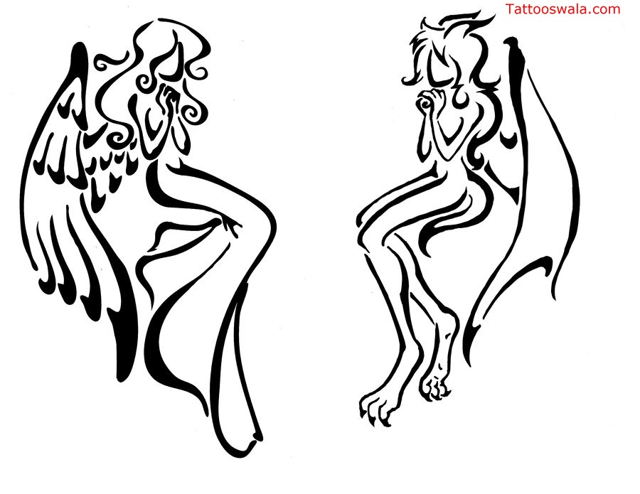 900x695 Praying Angel Tattoo Designs