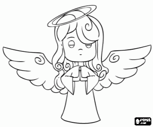 300x250 Christmas Angels Coloring Pages Printable Games