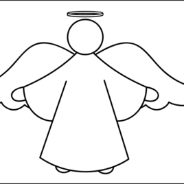 268x268 Printable Angel Coloring Pages