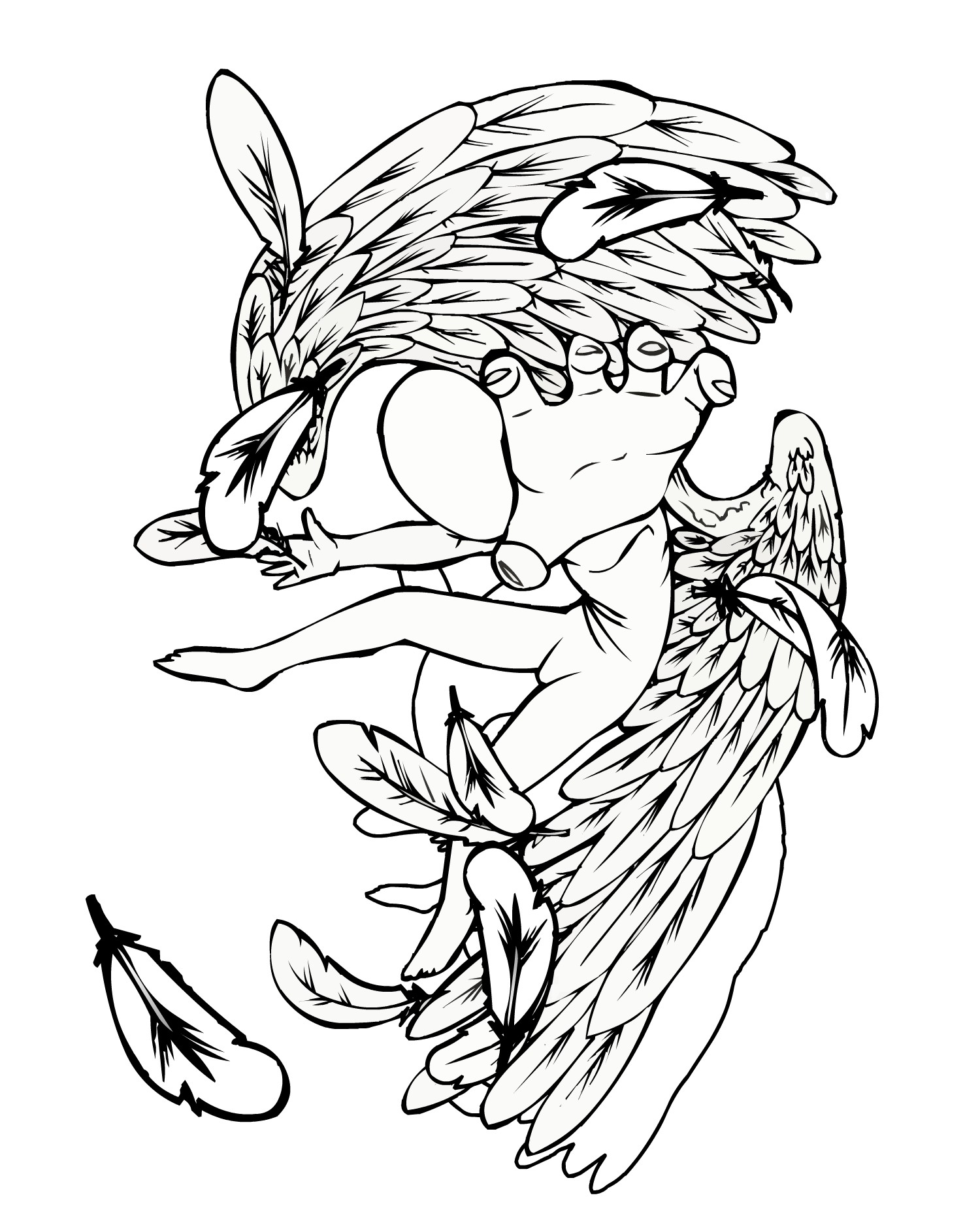 1500x1875 Angel Tattoo Falling Or Fallen Angel Design Free Flash