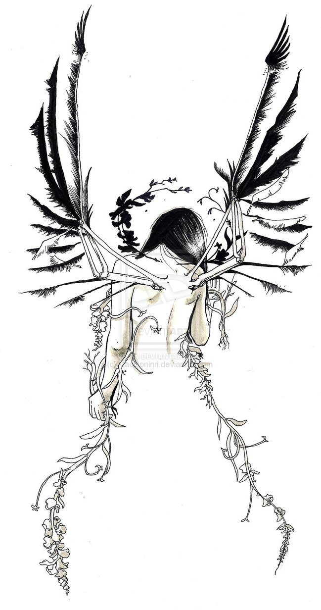 649x1232 5 Tatoos Looking For Abstract Angel Tattoo Designs