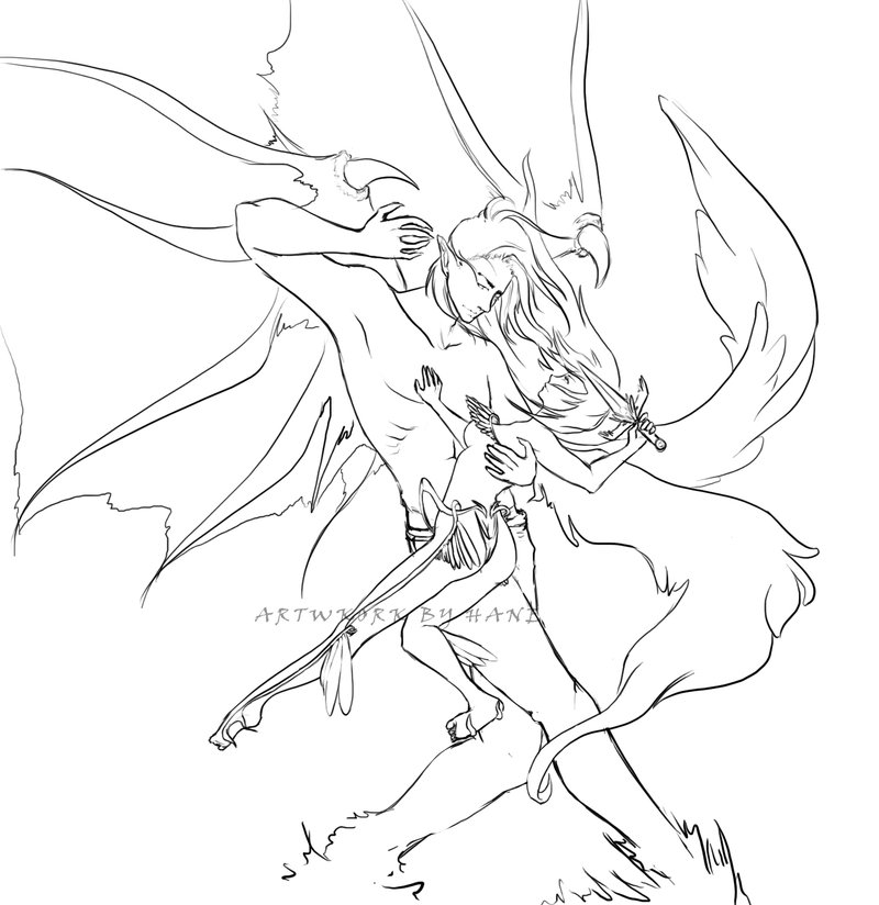 800x824 Demons And Angels Sketch By Hanems
