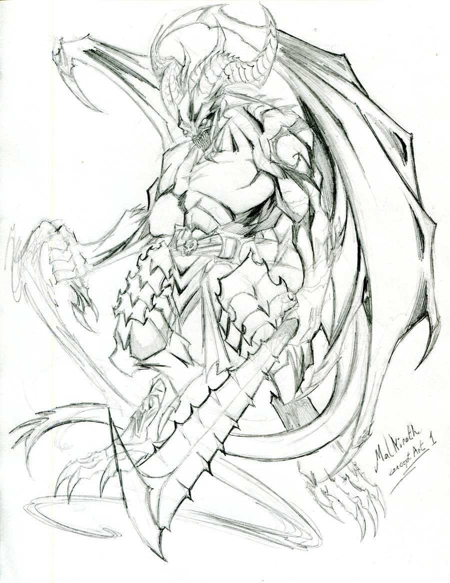 900x1165 Malkiroth Demon Concept Art 2 By Winddragon24