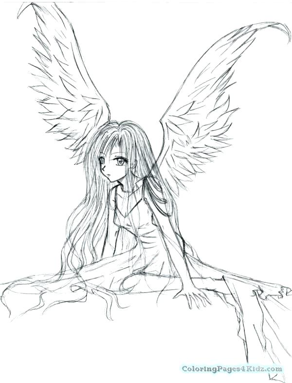 600x788 Anime Angel Coloring Pages Anime Angel Coloring Pages Cartoon