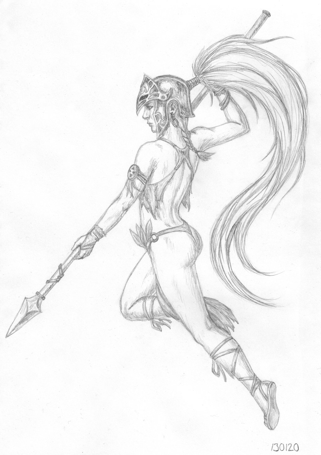 Angel Warrior Drawing