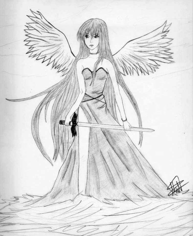755x923 Angel Warrior By Sparklecherry