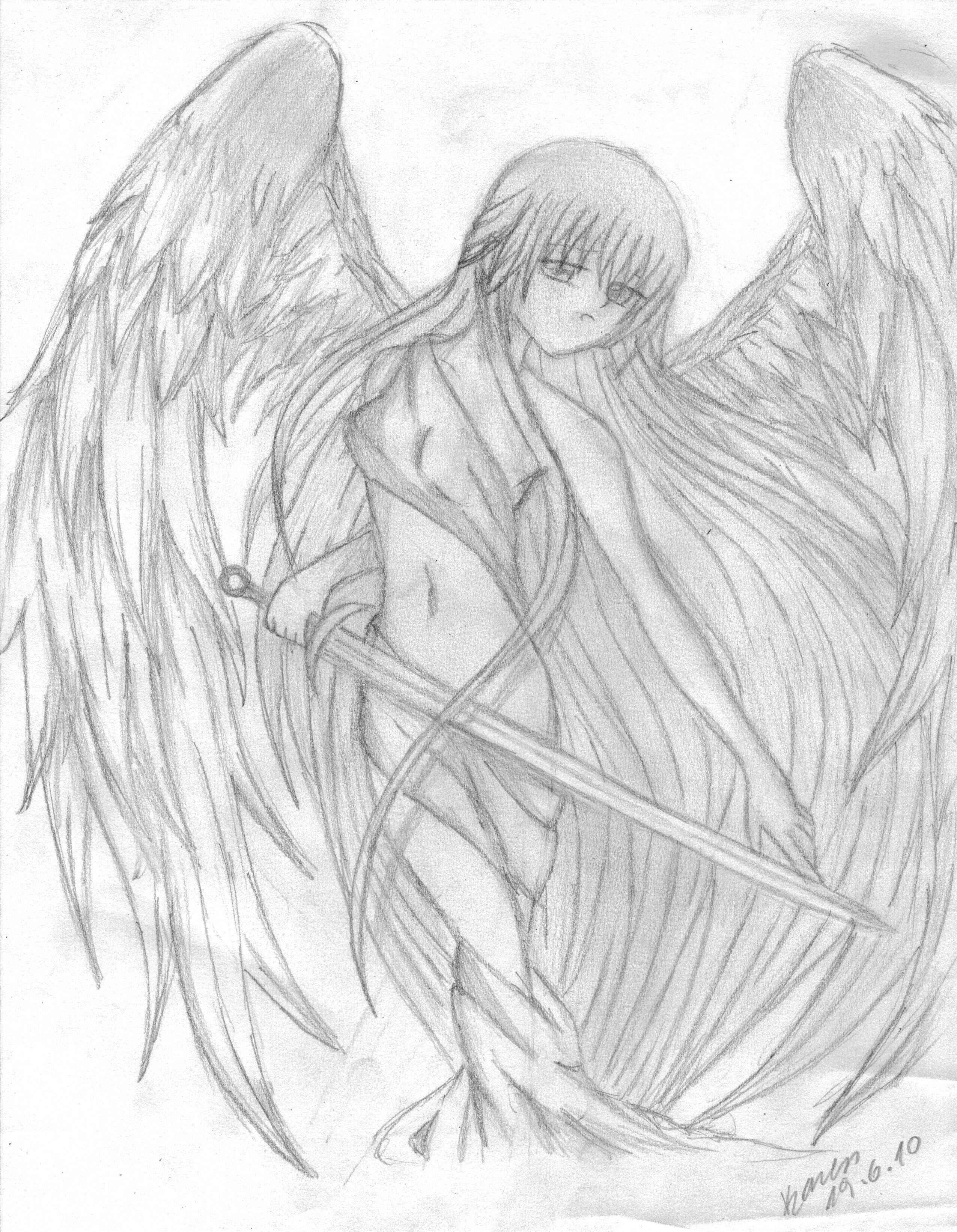 2550x3282 Warrior Angel By Sshitsu