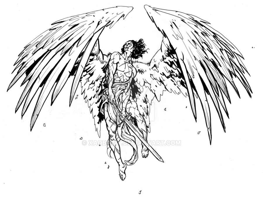 900x678 Angel Warrior By Xaqbazit