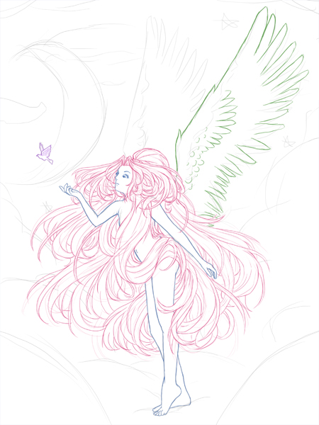 450x600 Creating An Anime Styled Angel Vector Illustration In Adobe Photoshop