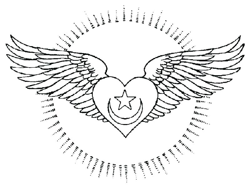 800x603 Hearts With Wings Coloring Pages
