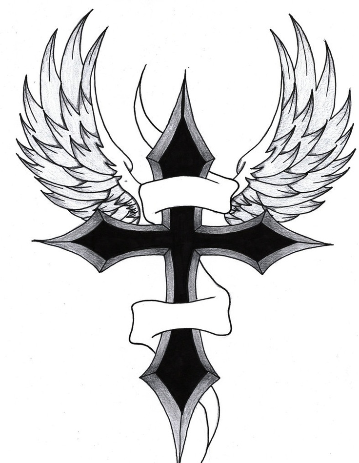 736x949 Drawn Cross Wing
