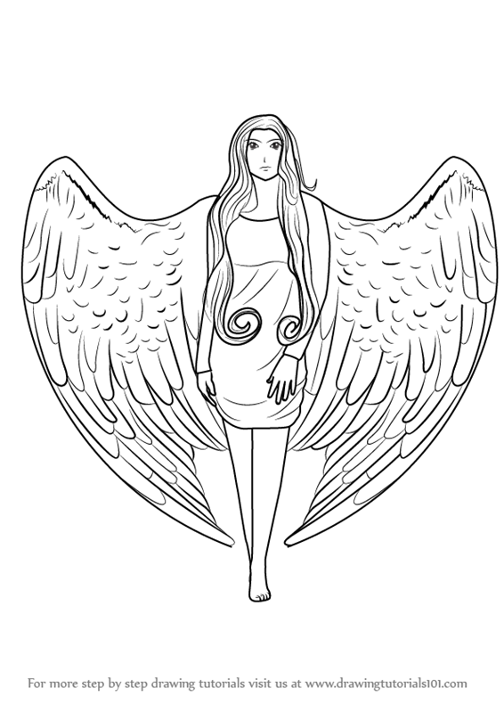 566x800 Gallery How To Draw A Angel,
