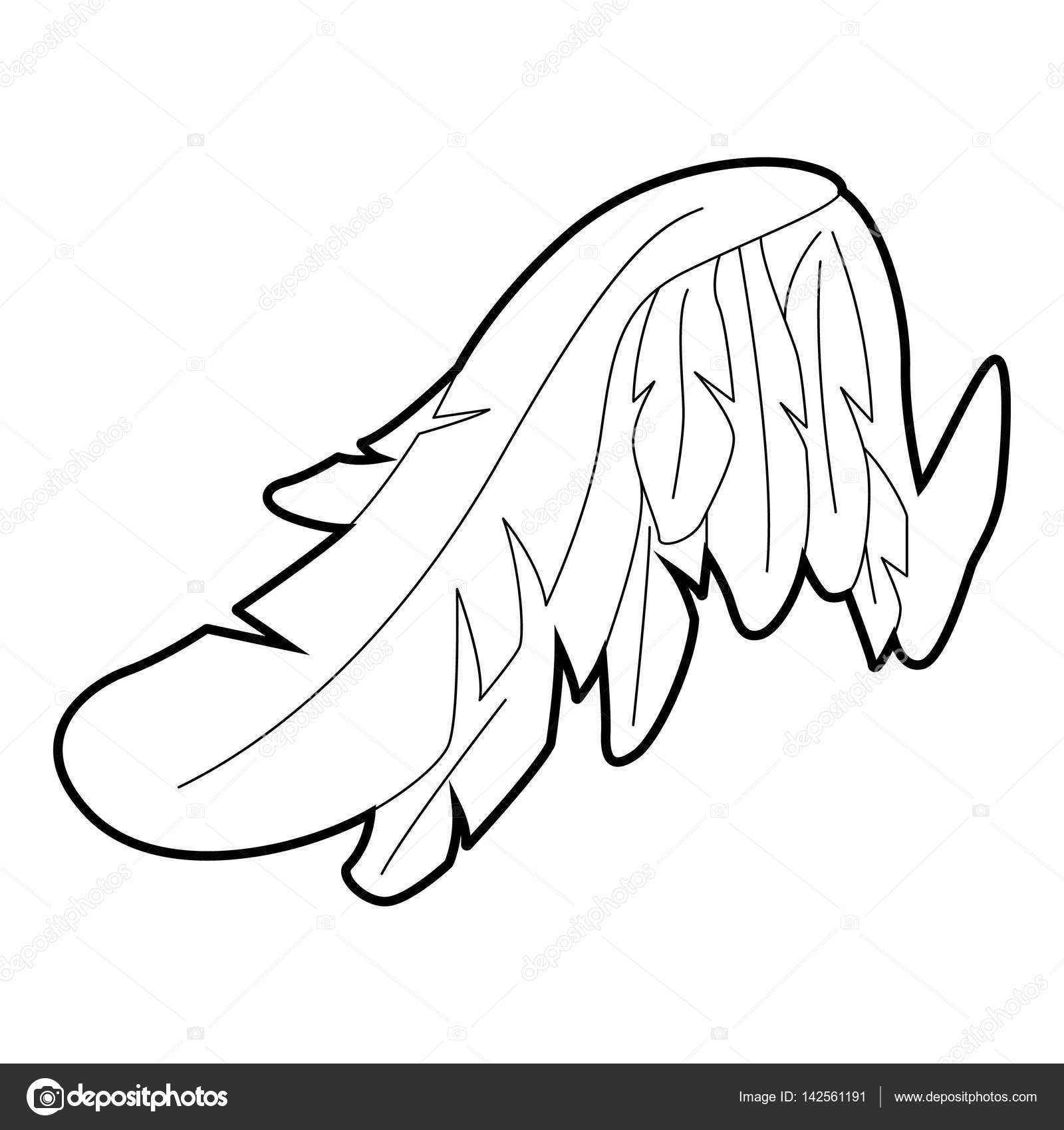 1600x1700 Angel Wing Icon, Outline Style Stock Vector Ylivdesign