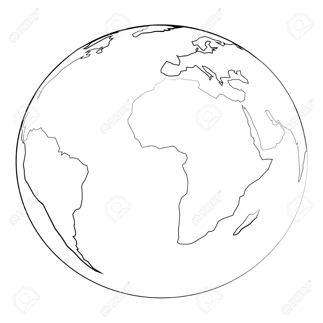 1300x1300 Black Outline Vector Globe And Angel Wing On White Background