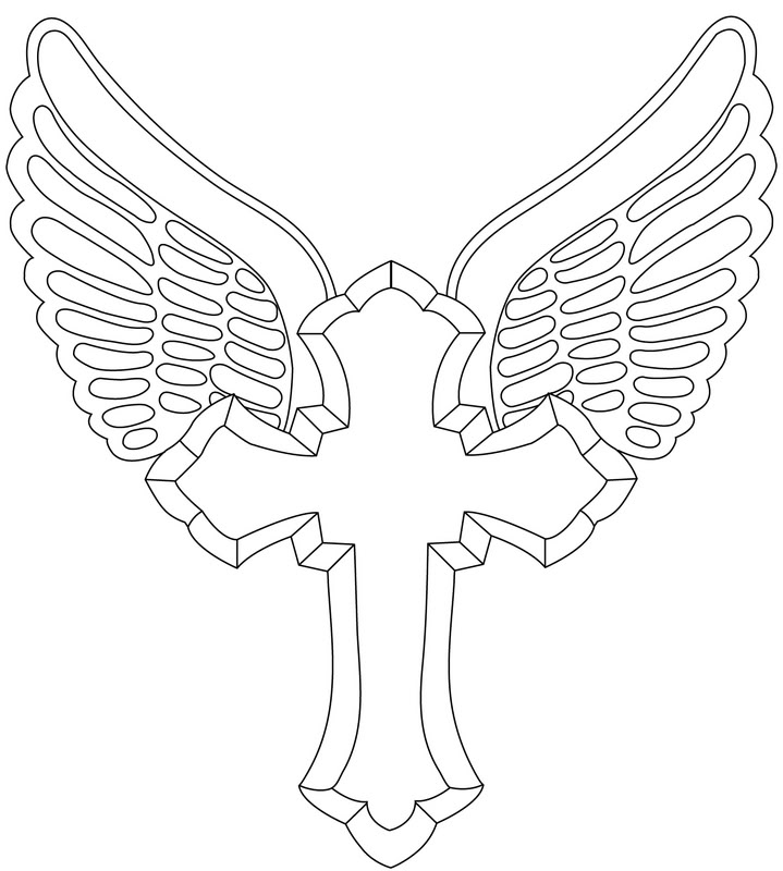 719x800 Cross Outline Tattoo Designs Vector Tattoo Design