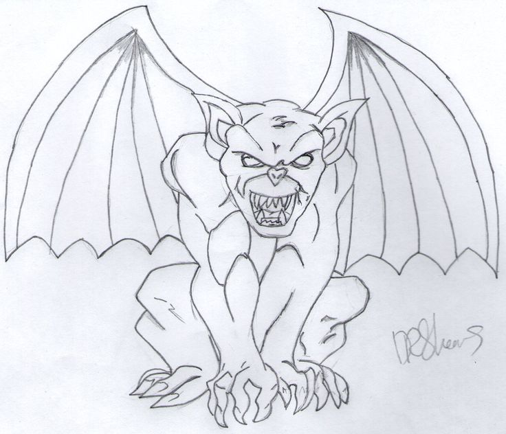 736x632 Collection Of Gargoyle Wip Tutorial Drawing