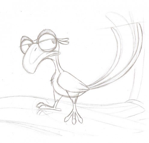 496x476 How To Draw Zazu From The Lion King Feltmagnet