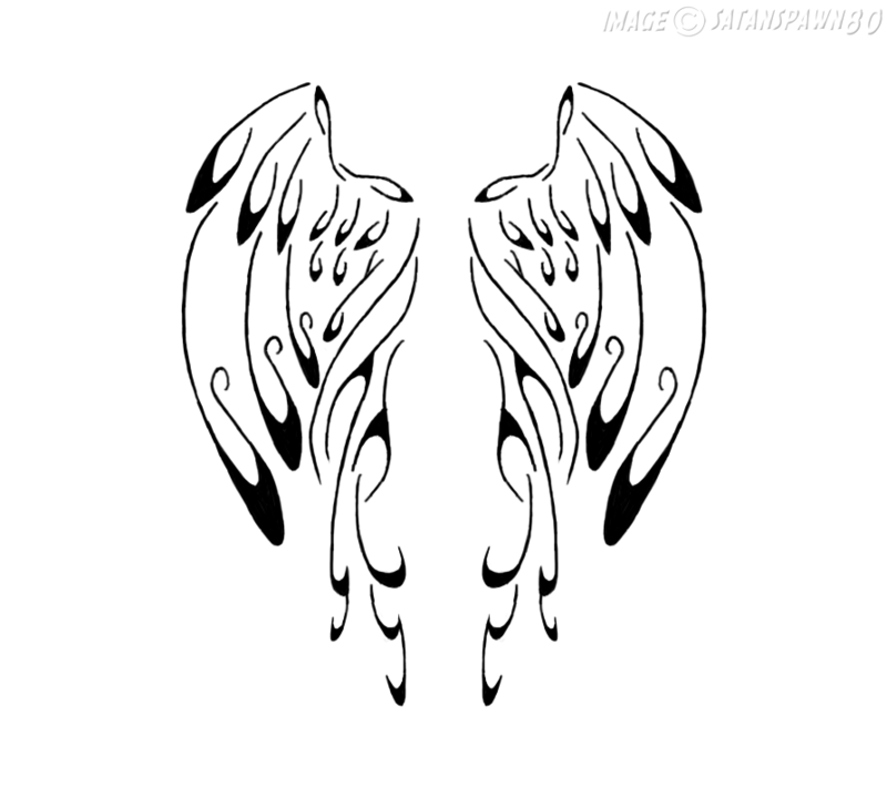 800x711 Calligraphy Angel Wings By Satanspawn80