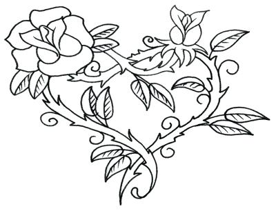 400x322 Coloring Pages Of Hearts Wings Heart Coloring Pages