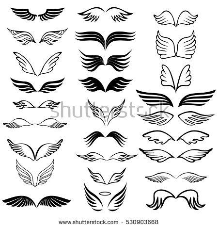 450x470 Gallery Simple Angel Wing Drawing,