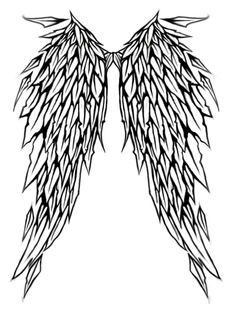 756x1057 Angel Wing Tattoo Design By Littlenatnatz101