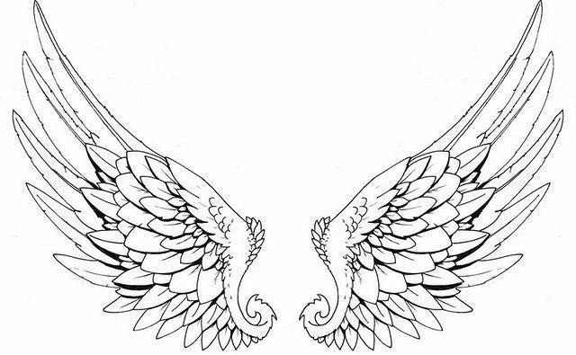 640x395 Angel Wings Tattoo Stencil ~ Tattooic