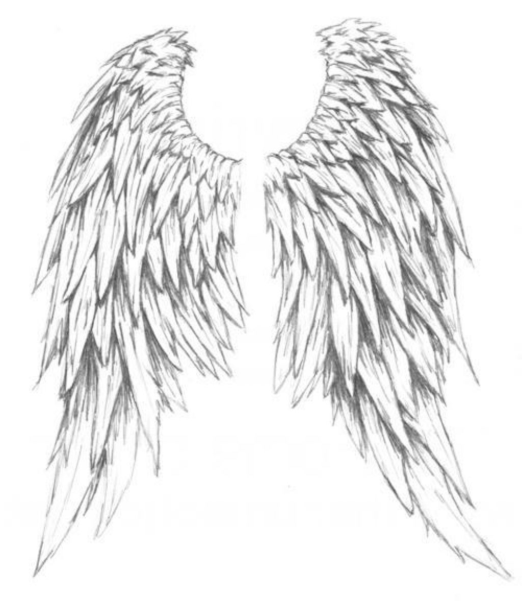 Angel Wings Tattoo Drawing at GetDrawings | Free download