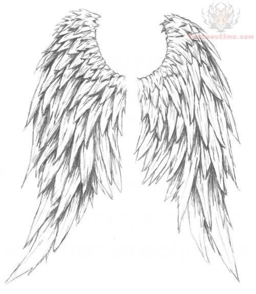 500x575 Angel Wings Tattoos Design