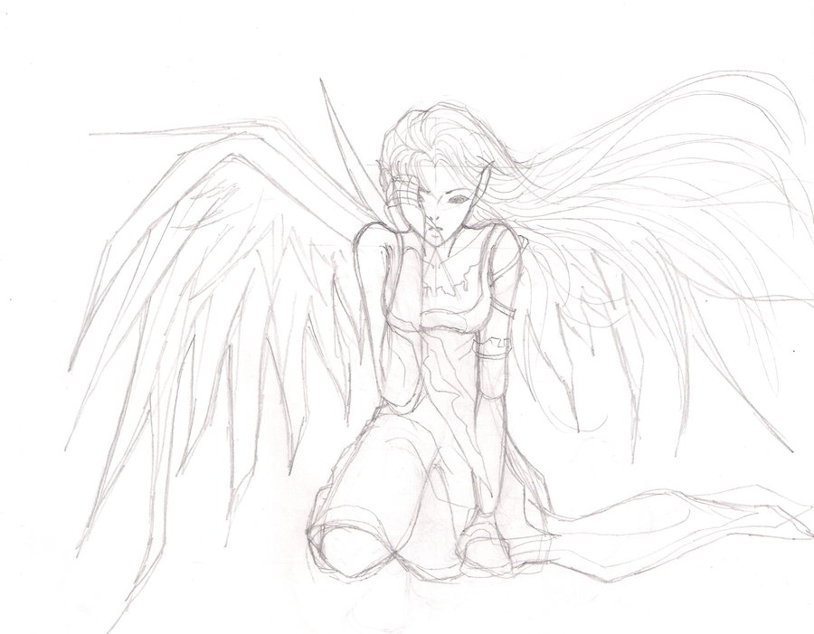 900x701 Drawn Sketch Broken Angel