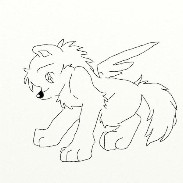 600x600 Base Angel Wolf Chibi By Floralflower