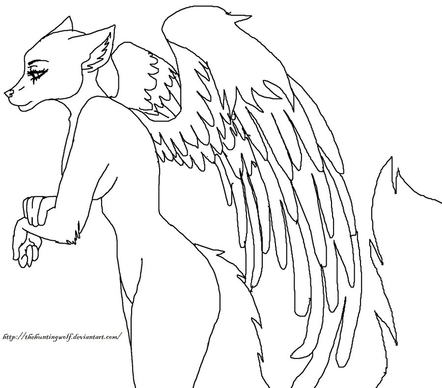 900x790 Angel Furry Base By Thehuntingwolf