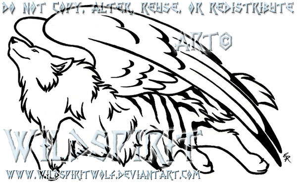 600x378 Tiger Wolf Angel Tattoo By Wildspiritwolf