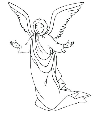 411x480 Coloring Page Angel Angel Coloring Page Free Printable Coloring
