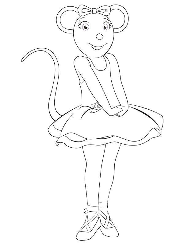 600x800 Angelina Ballerina Coloring Pages