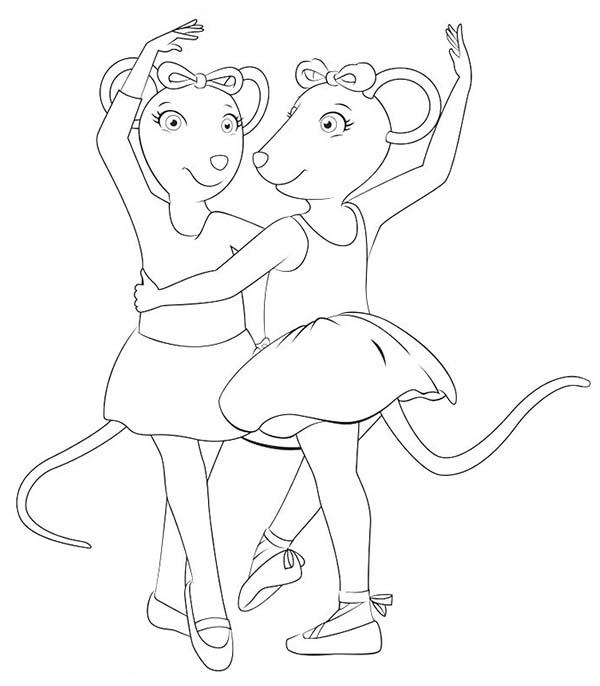 600x686 Angelina Ballerina Opening Show Coloring Pages Batch Coloring