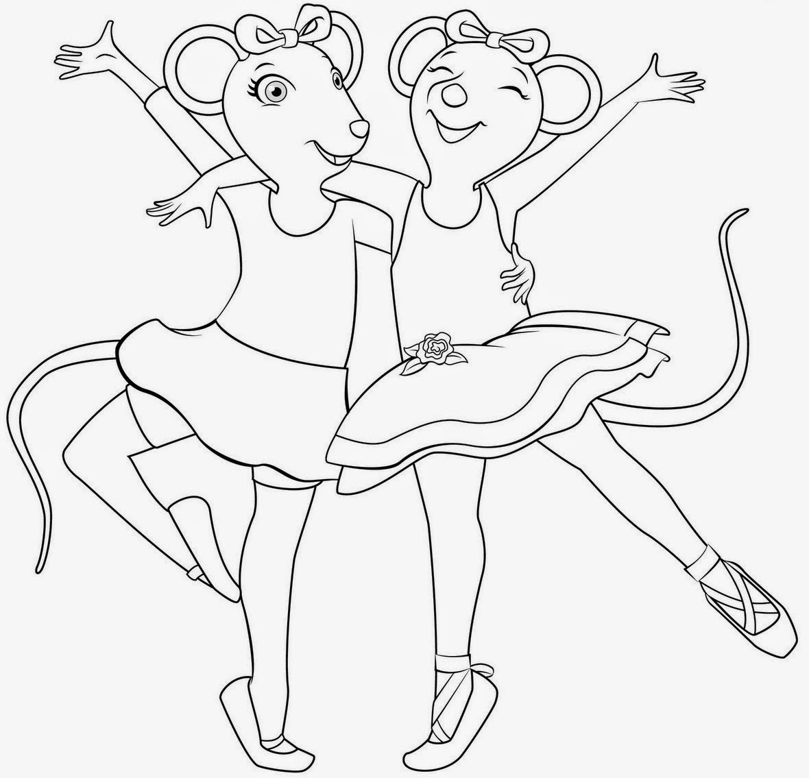 1180x1135 Colour Drawing Free Wallpaper Angelina Ballerina Coloring Drawing
