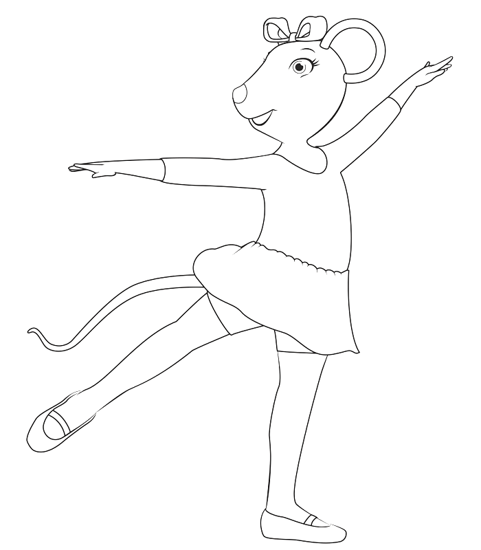 700x800 Angelina Ballerina Coloring Pages