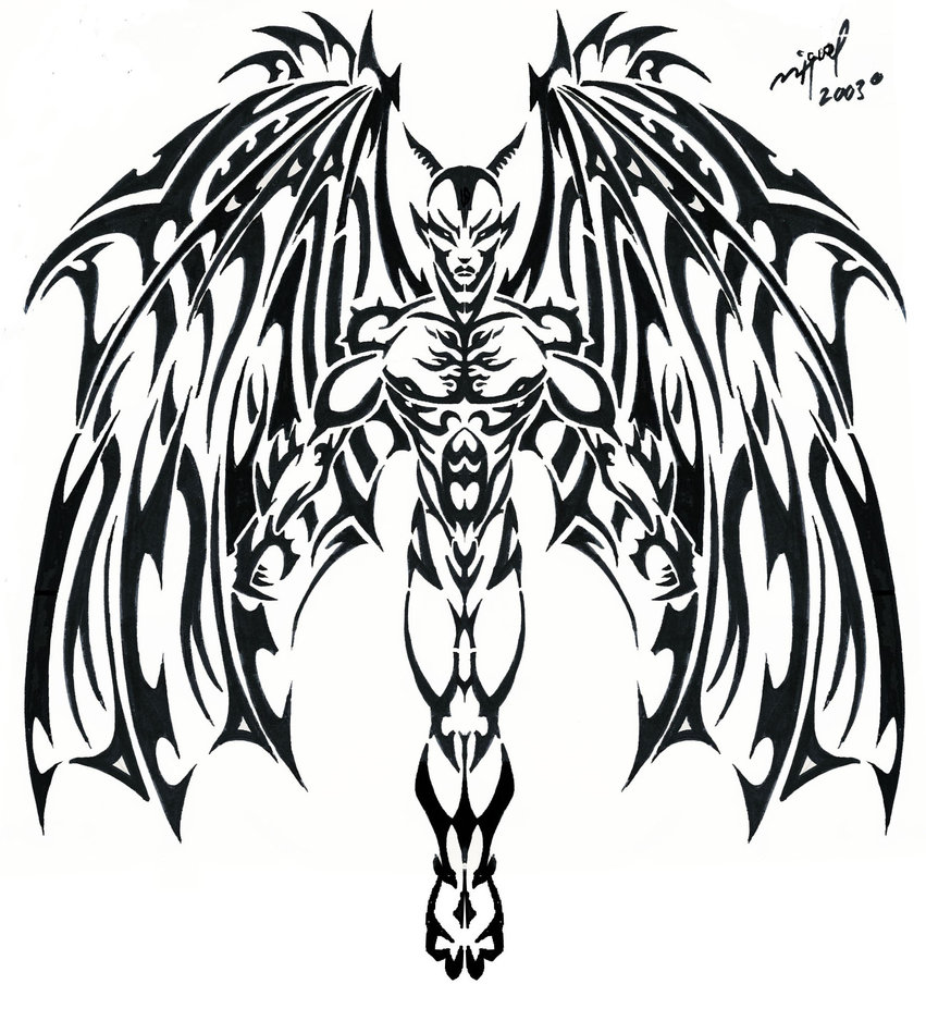 851x938 Devil Tattoo By Midnite7175 On Angels And Demons