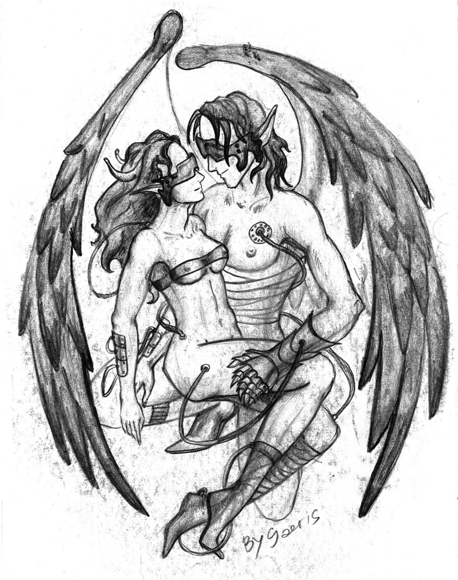 900x1140 Angels And Demons Drawings