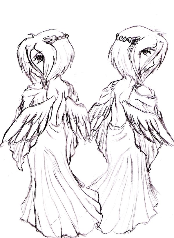 600x818 Twin Angels By 7474