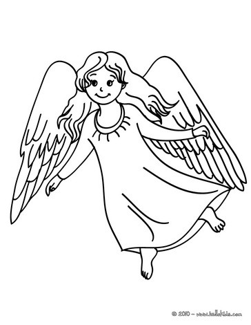 364x470 Christmas Angels Coloring Pages