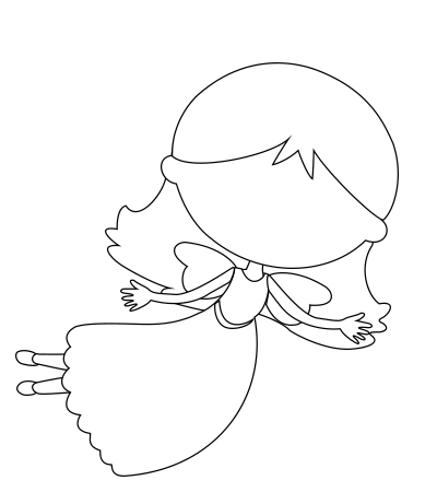 400x450 Super Fun And Easy Steps For Kids To Draw The Cutest Angel Ever