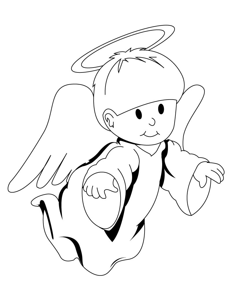 820x1060 Drawings Of Angels For Kids Drawn Angel Cute