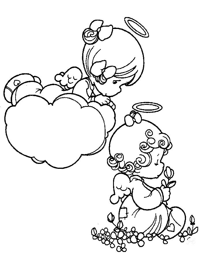 690x922 Free Precious Moments Angel Coloring Pages Coloring Page For Kids