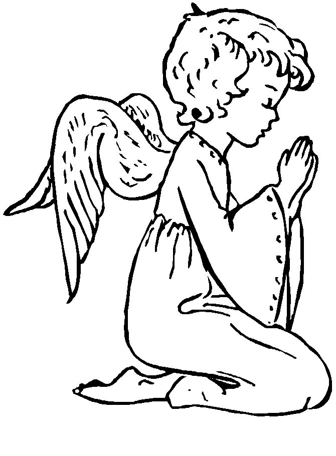 670x910 Angel Pictures To Color Angels To Color For Kids