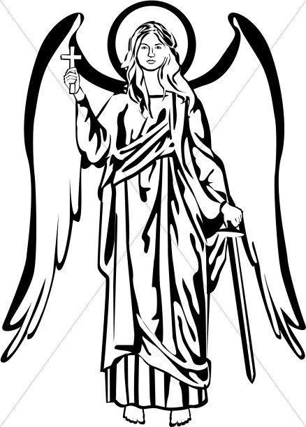 438x612 Black And White Angel Picture Angel Clipart