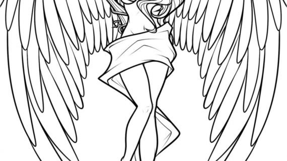 Angels Line Drawing at GetDrawings | Free download