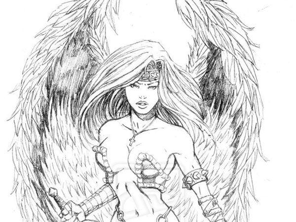 600x450 49 Best Angel Drawings Images