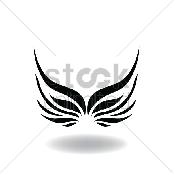 600x600 Abstract Angel Wings Vector Image